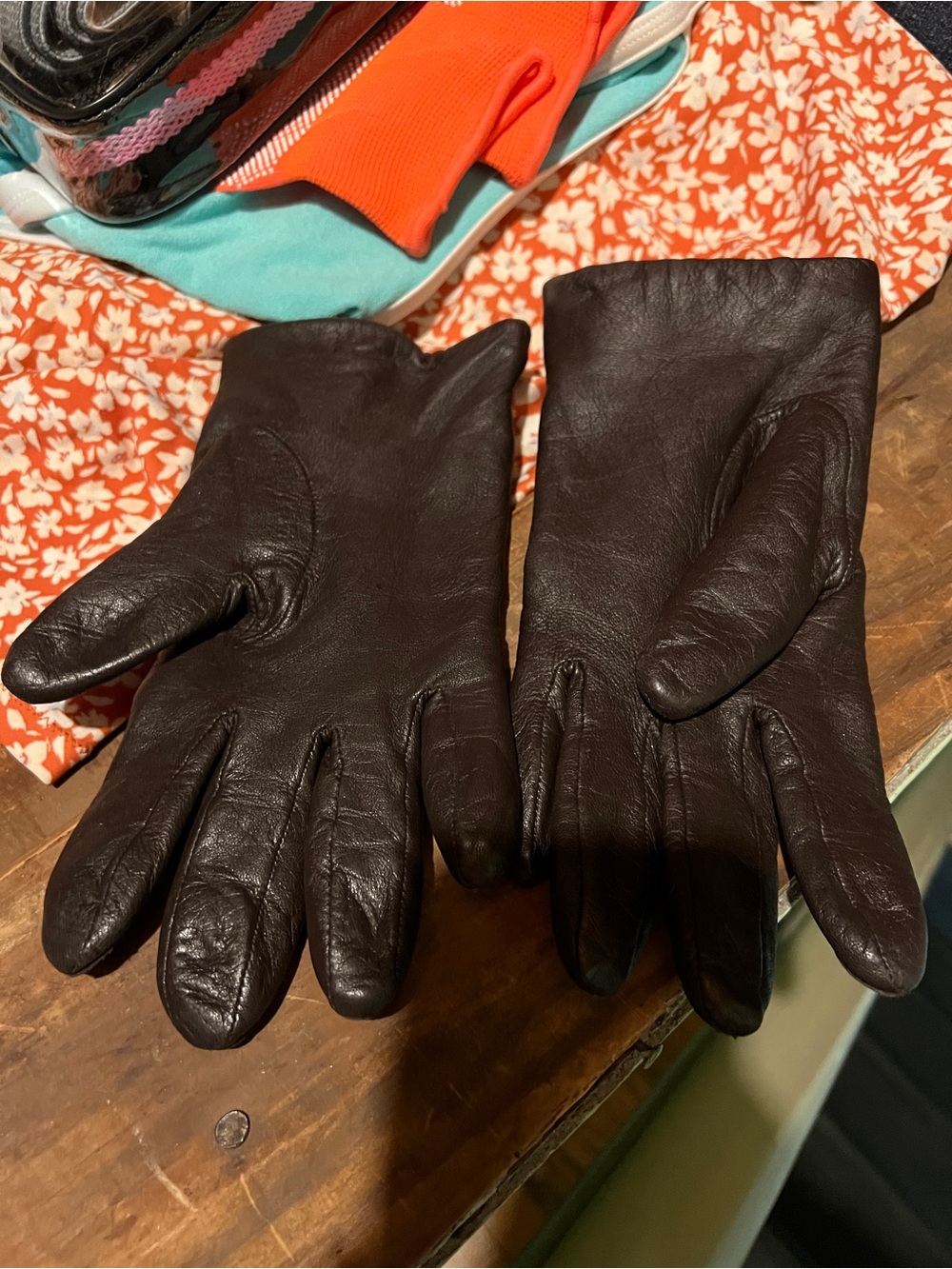 Men's Classic Leather Gloves - Dark Brown